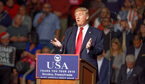 Donald Trump at Pennsylvania rally