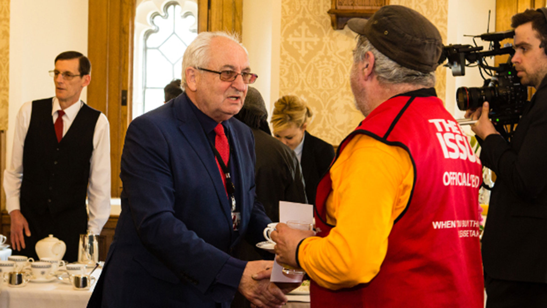 John Bird and vendor at the House of Lords