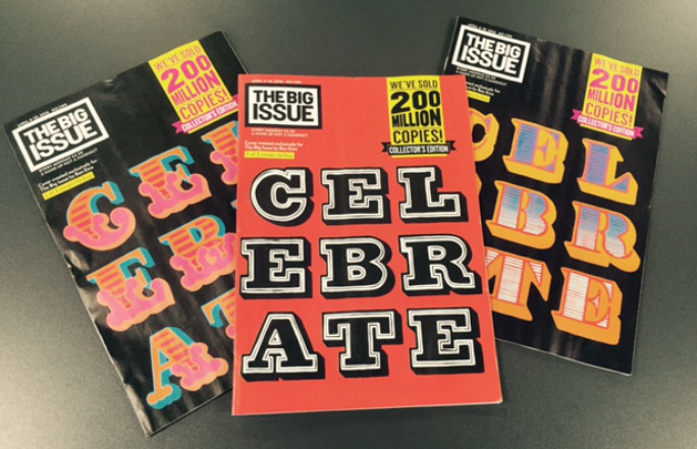 Ben Eine designed Big Issue covers