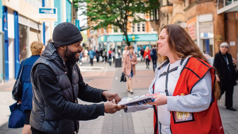 Big Issue vendor Lynne Smith