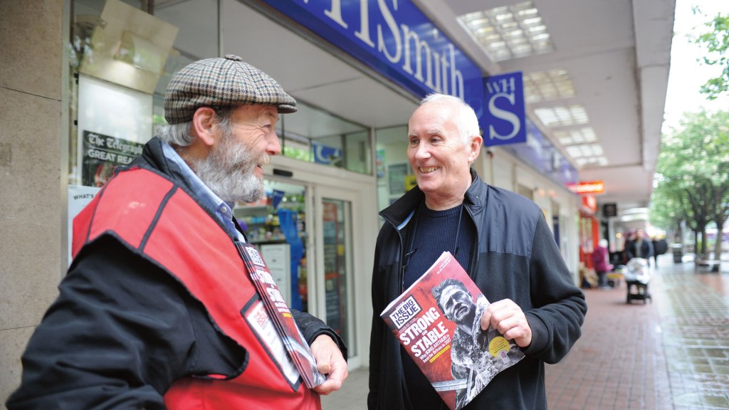 Big Issue vendor Ray Reed