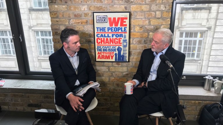 The Big Issue interviews Jeremy Corbyn live on Facebook