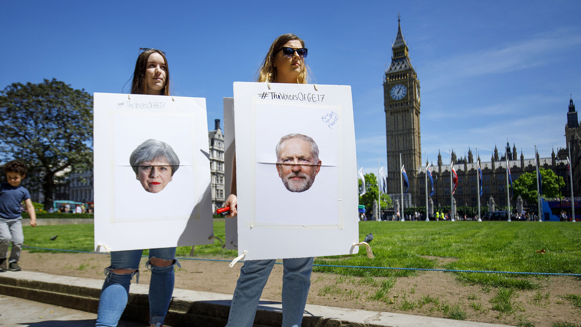 Young people outside Westminster