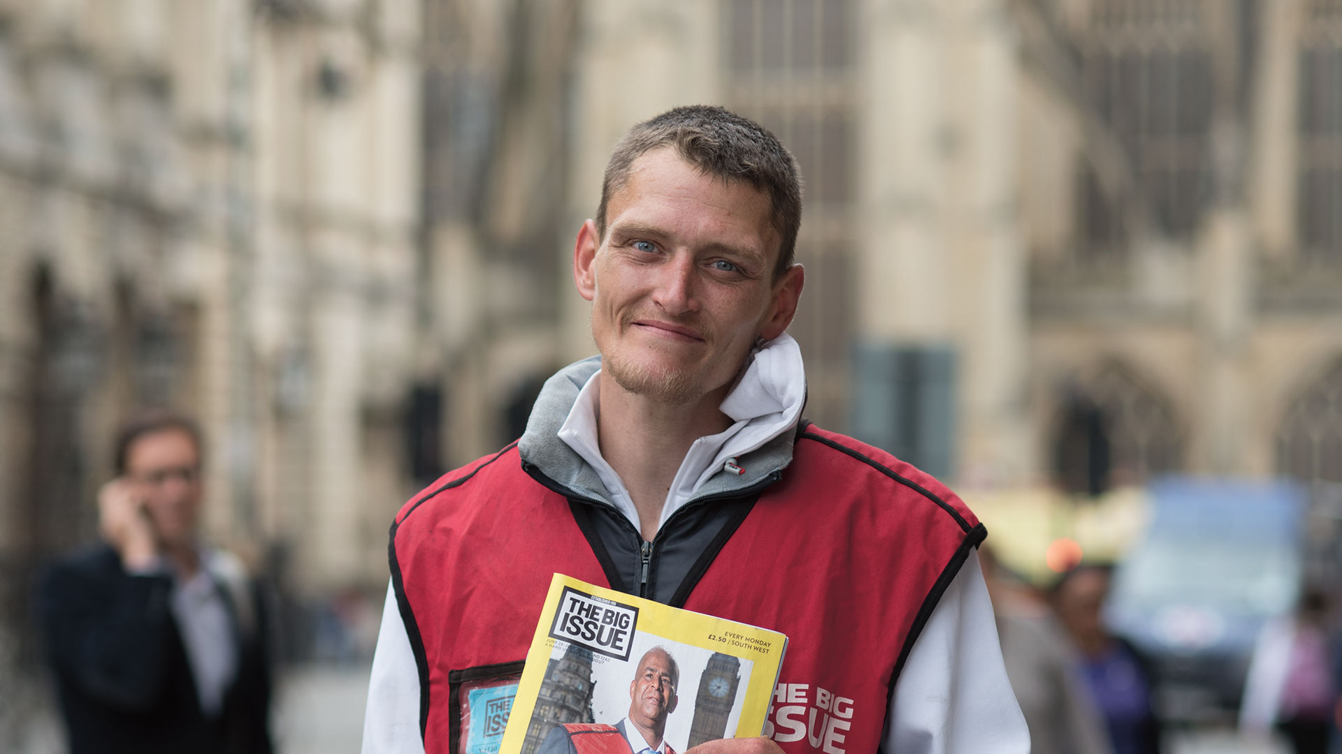 Glynn Weir, 30, outside TK Maxx, Bath Big Issue