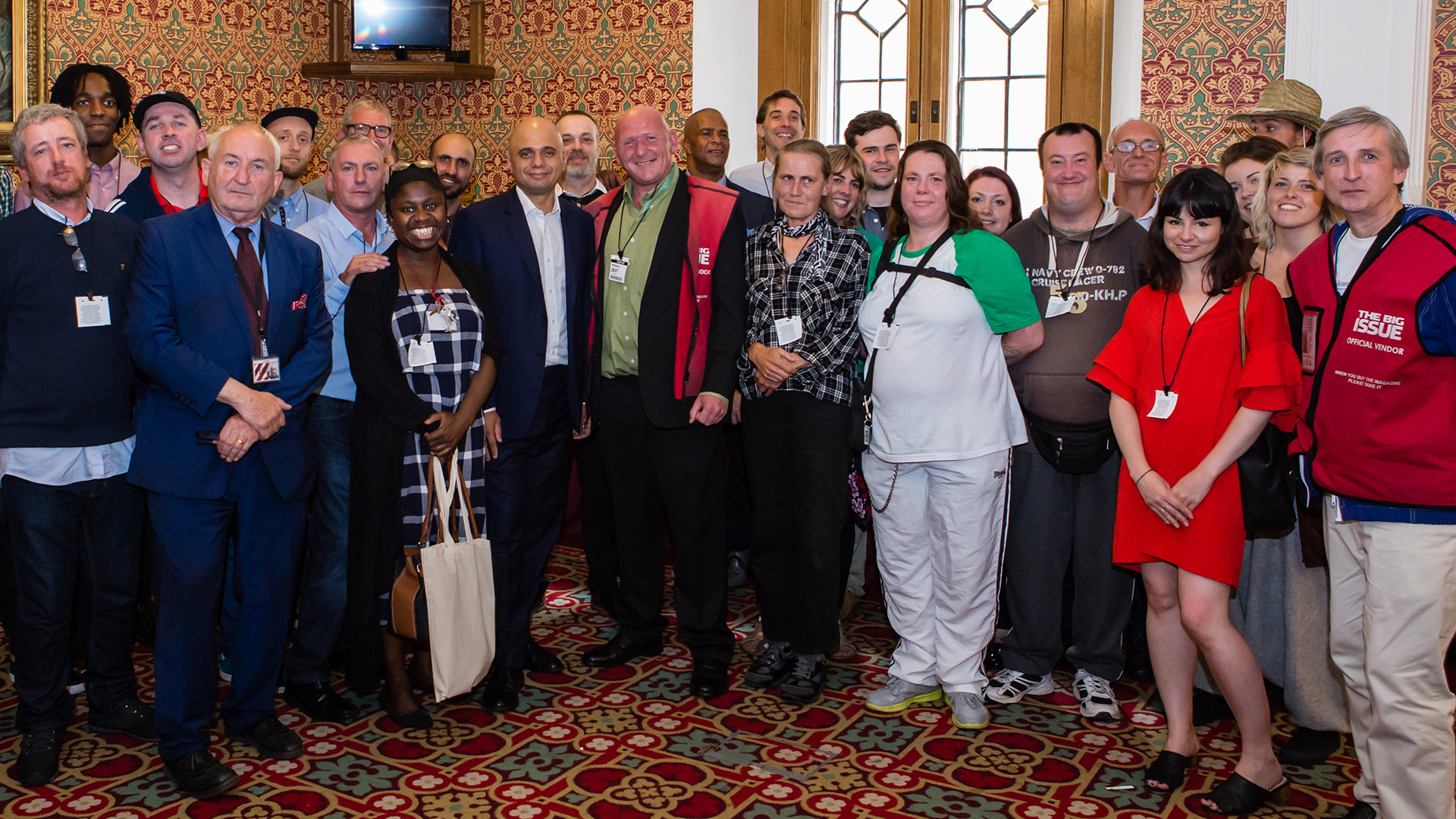 Lord Bird, Sajid Javid and Big Issue vendors