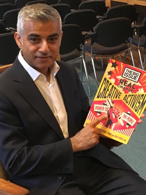 Sadiq Khan with The Big Issue