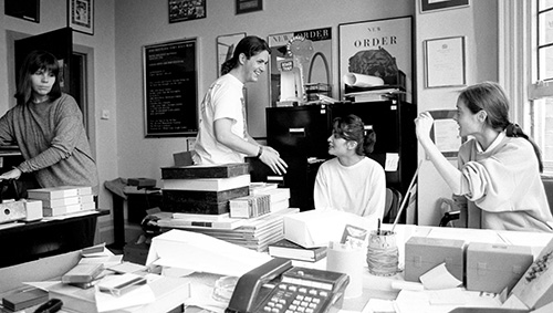 Staff at Factory Records, 1989