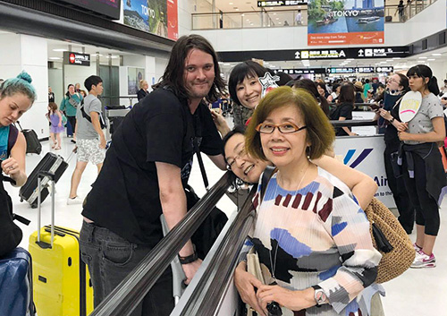 James Bowen at Narita airport, Japan