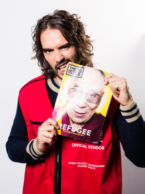 Russell Brand, photographed by Louise Haywood-Schiefer for The Big Issue in Buckinghamshire