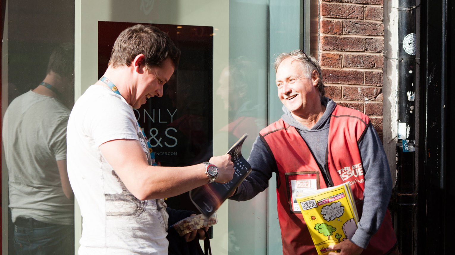 Big Issue vendor Tony Flynn