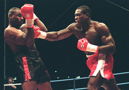 Frank Bruno fights Oliver McCall before becoming WBC heavyweight world champion