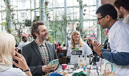 Michael Sheen at Borough Market celebrating Social Saturday