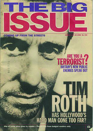 Tim Roth on the cover of Big Issue 349