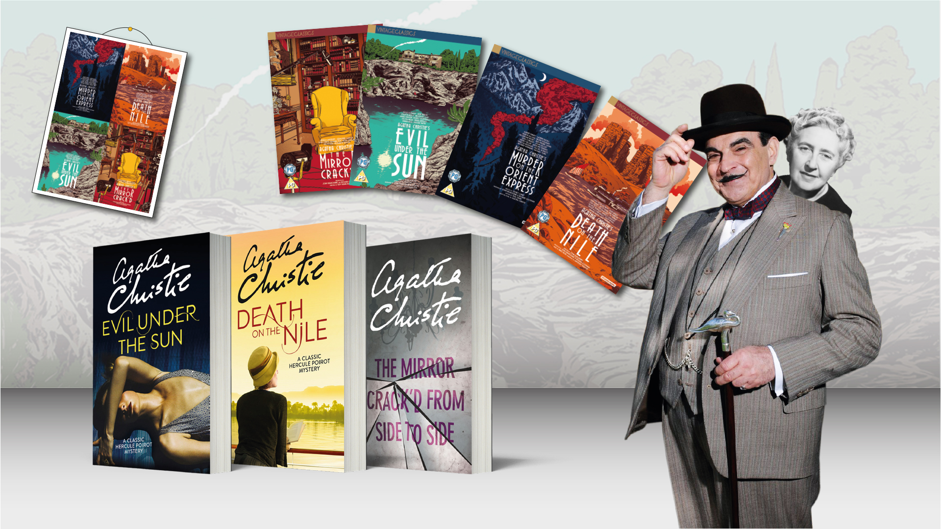 Agatha Christie books, DVDs, posters