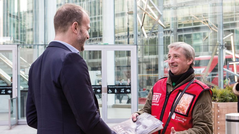 Big Issue vendor Tony Wood