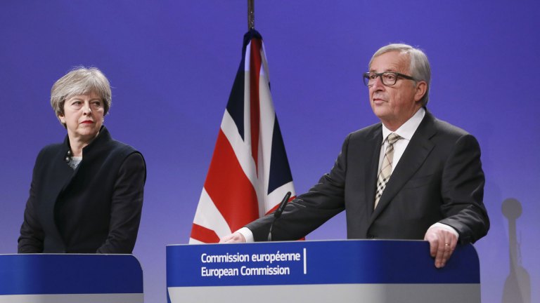 Theresa May and Jean-Claude Juncker