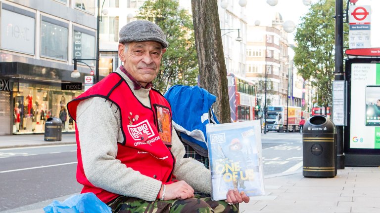 Big Issue vendor Viorel Parnica