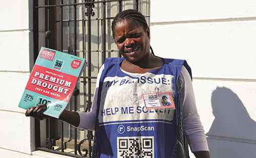 Big Issue South Africa vendor Nancy Mngqelana