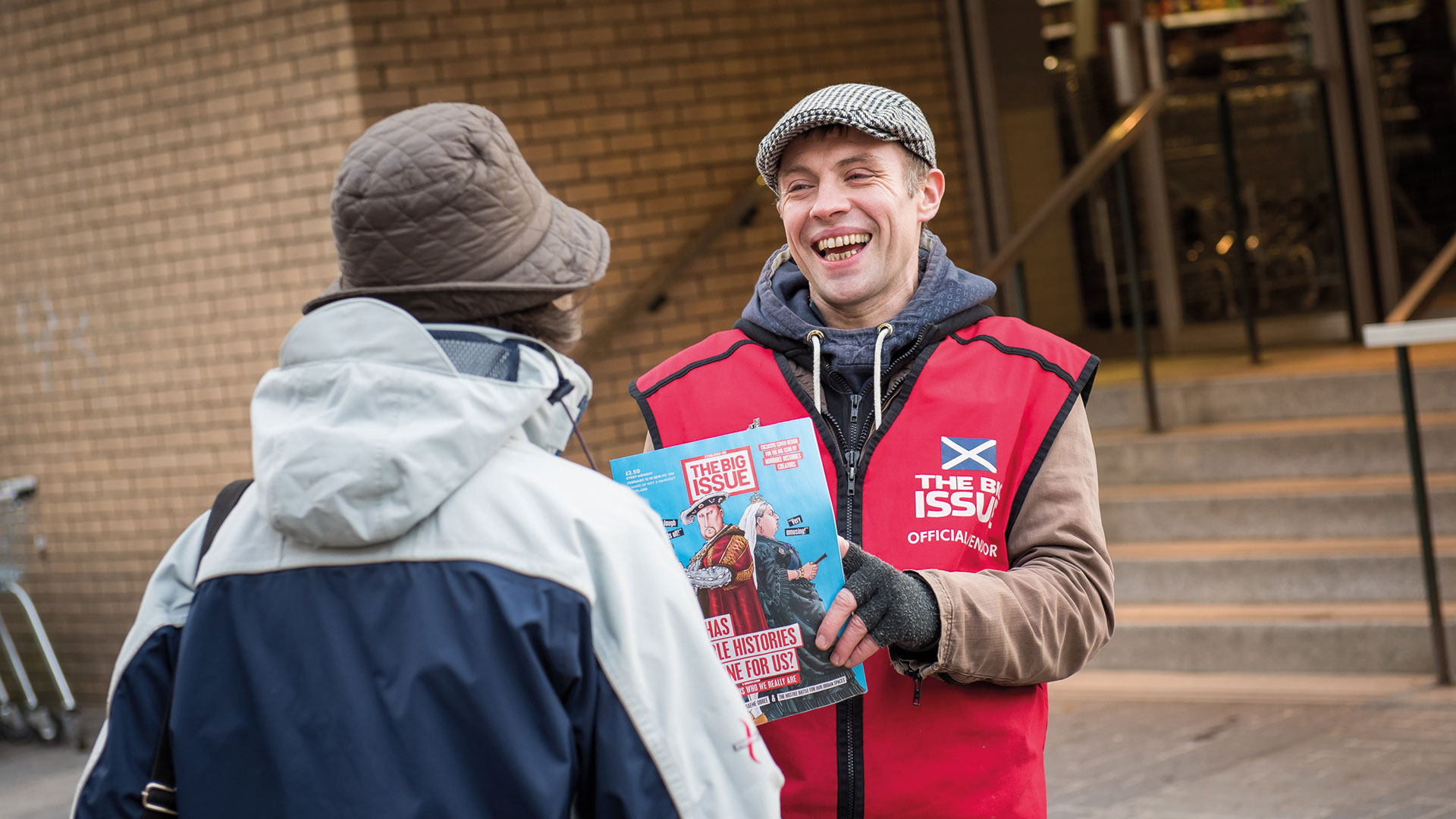 Big Issue vendor Brian Wilson