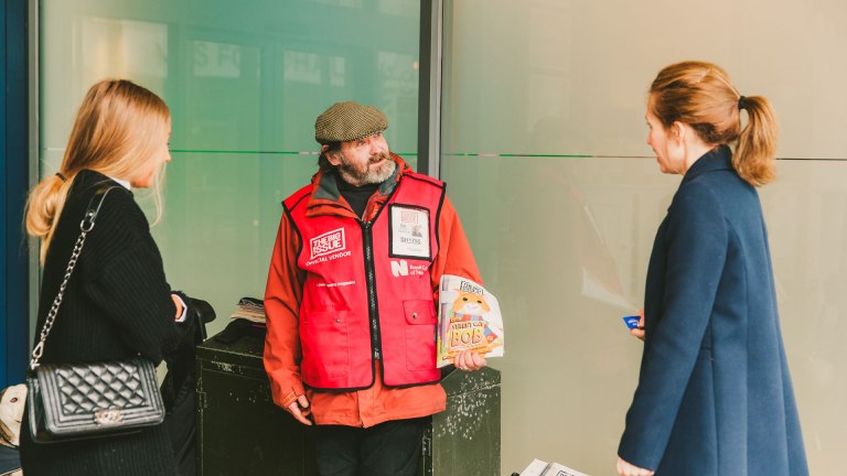 Big Issue vendor Bill Webb