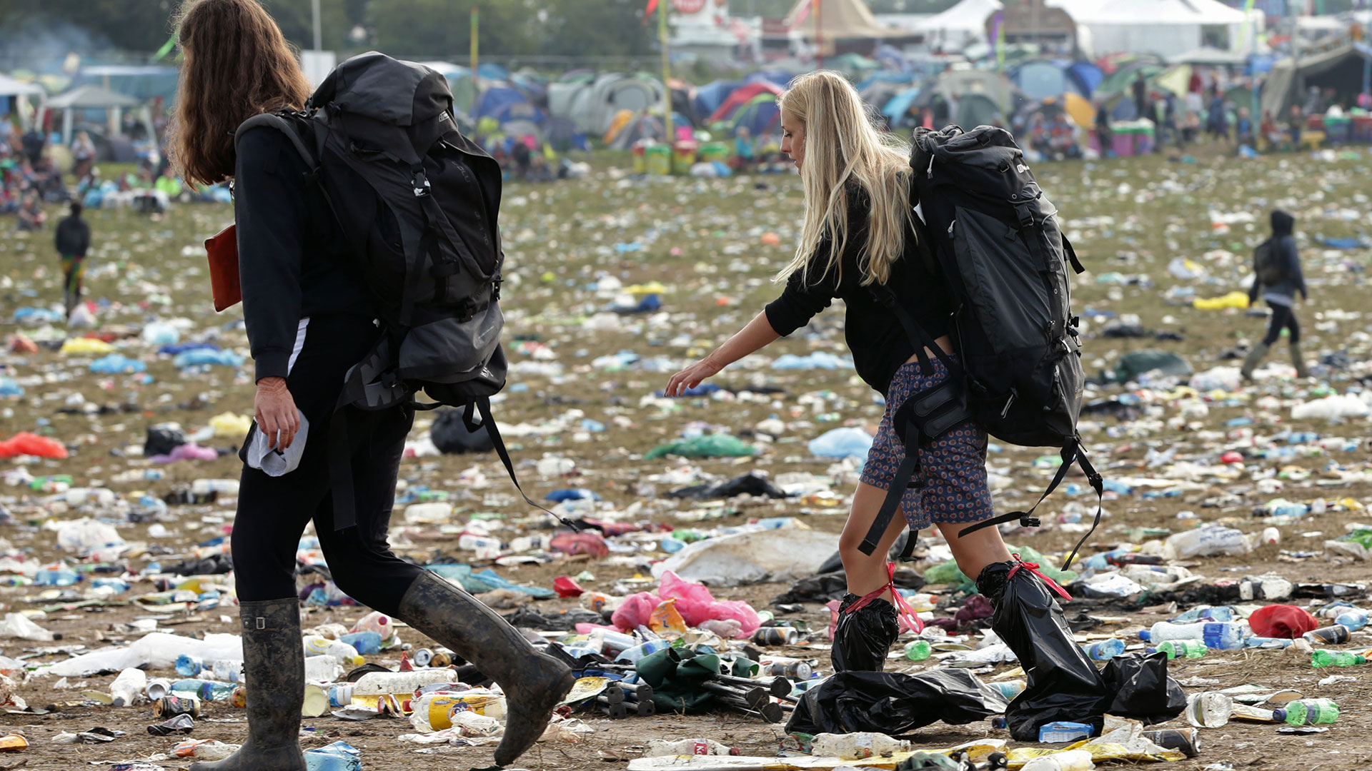 Glastonbury Festival plastic