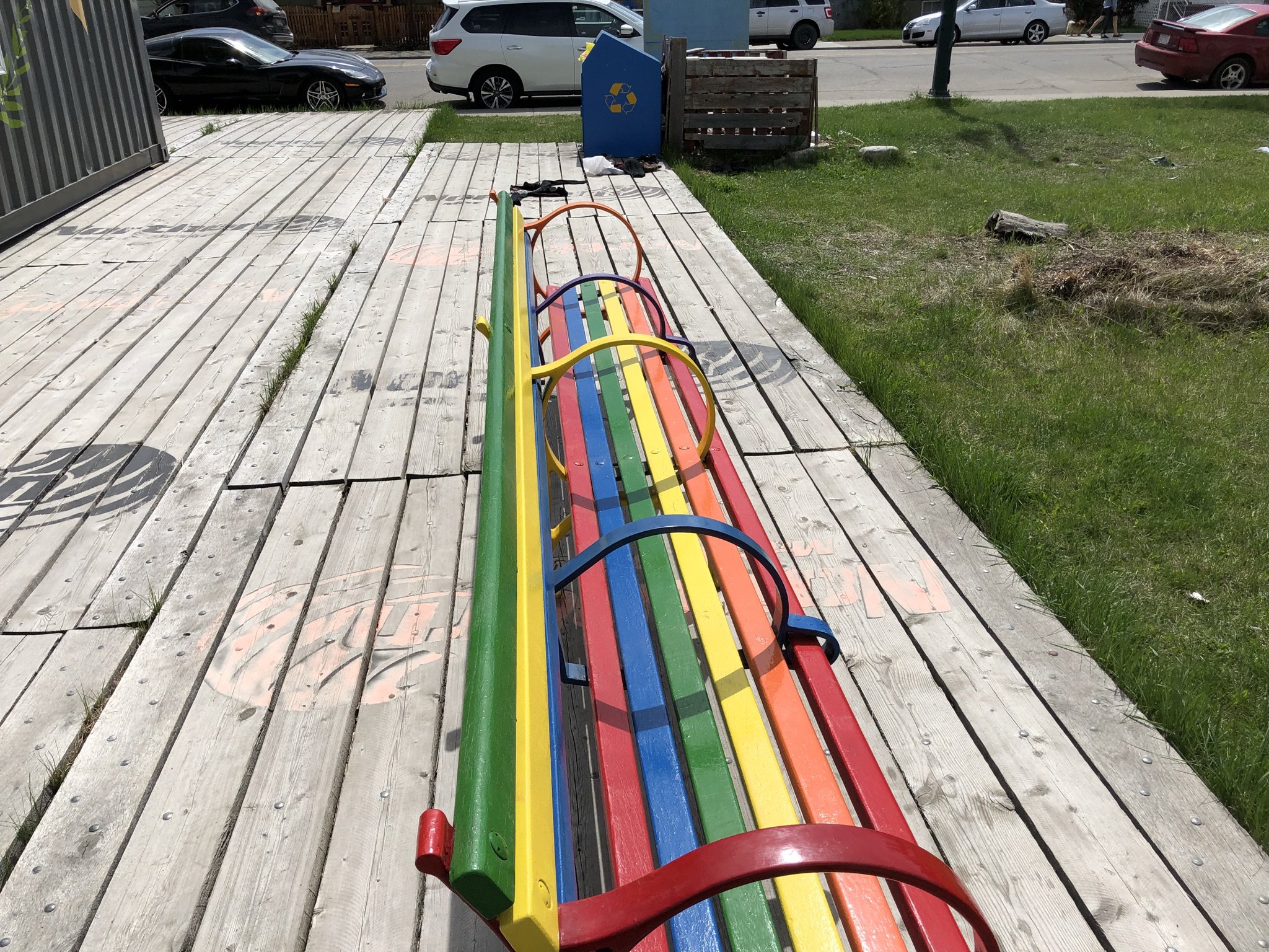 Rainbow bench hostile designs
