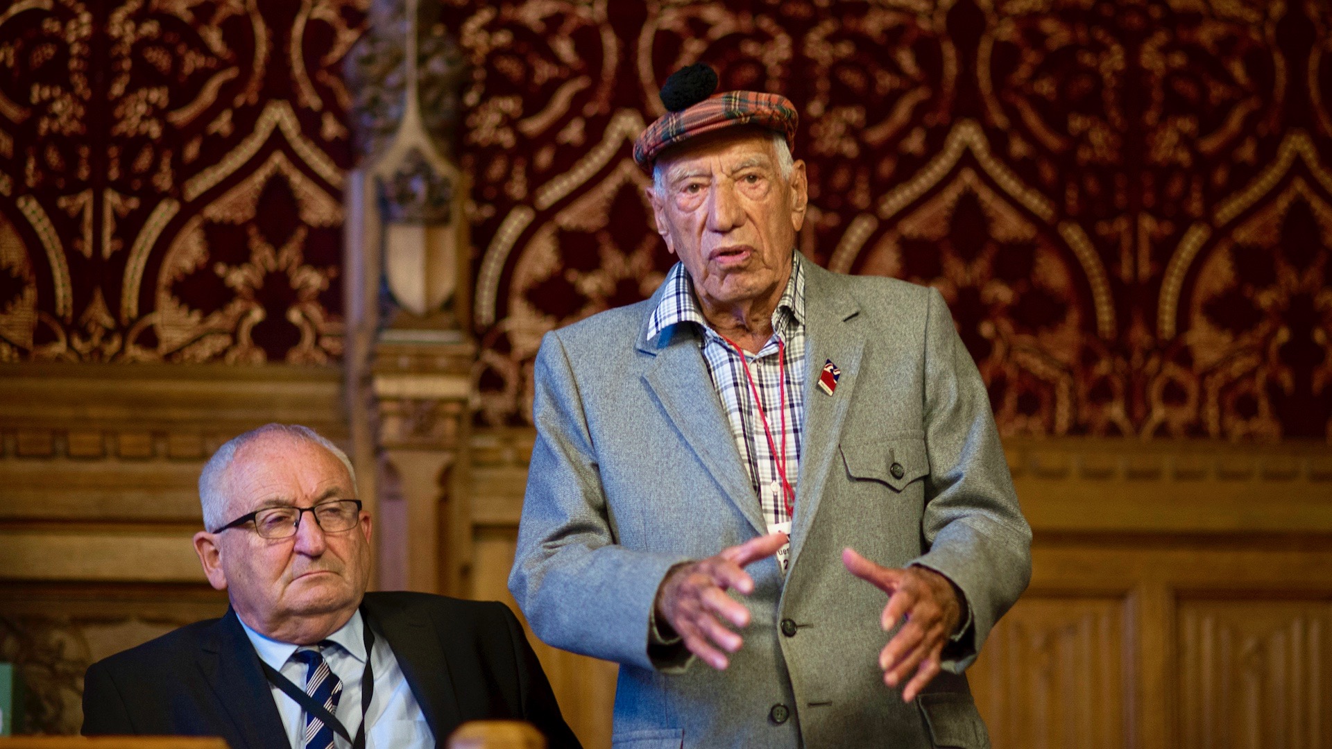 Ronnie Grant and John Bird at the Guardians of the Arches event