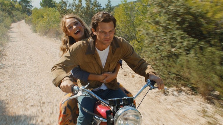 Jeremy Irvine and Lily James in Mamma Mia! Here We Go Again
