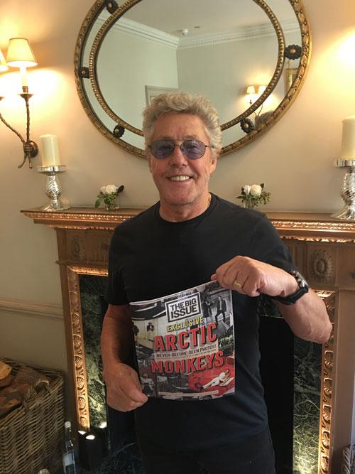 Roger Daltrey with The Big Issue Arctic Monkeys special