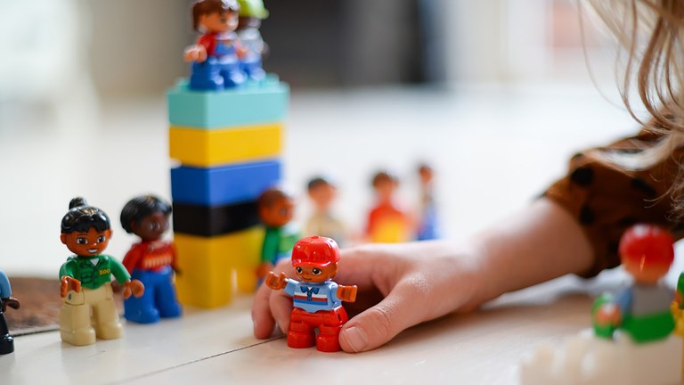 children playing with toys