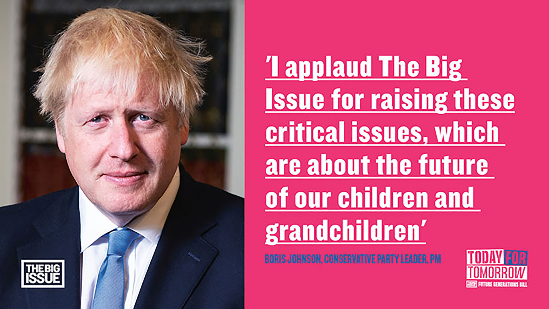 Boris Johnson Future Generations