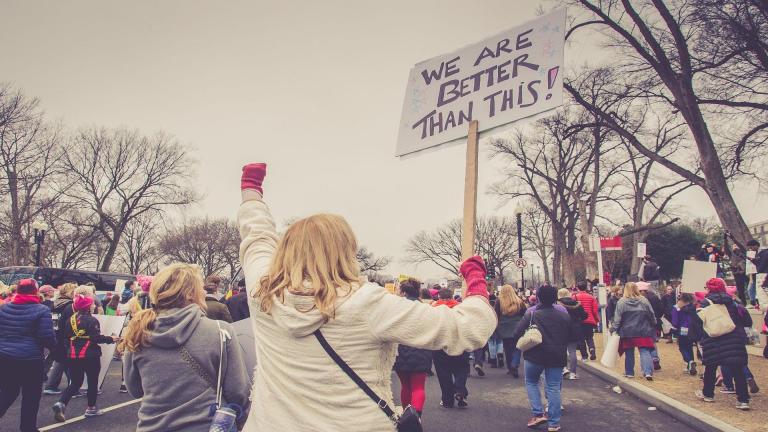 campaigners rally