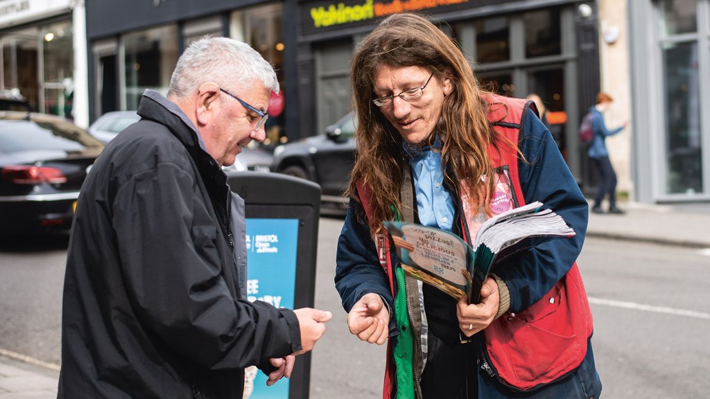 Big Issue vendor Jack Richardson 1401 My Pitch Frankie Stone