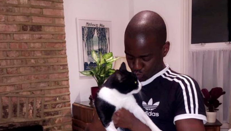 Ncuti Gatwa with his cat, Pushkin