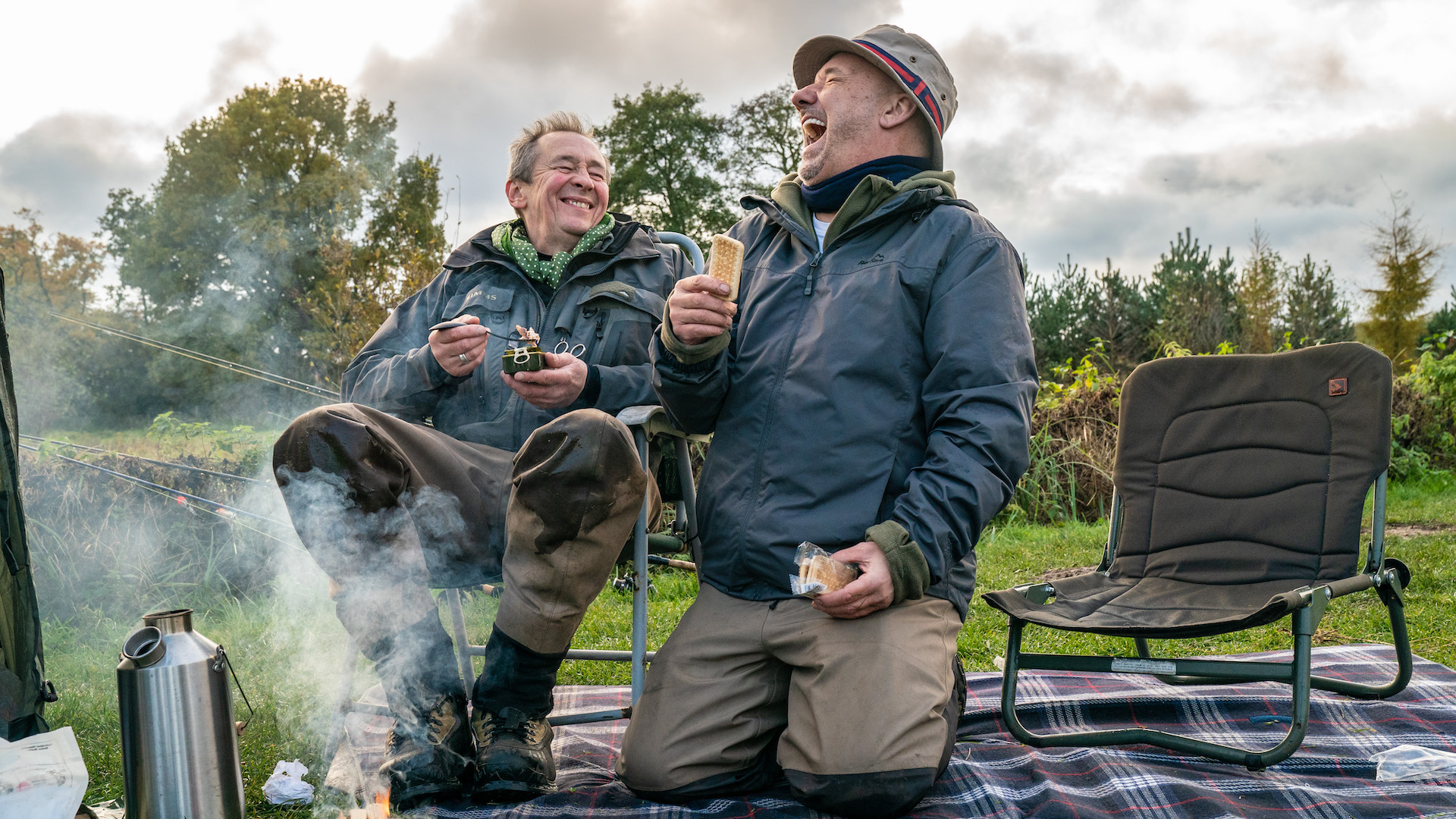 Bob Mortimer and Paul Whitehouse: share a joke in Norfolk. Credit: Pete Dadd