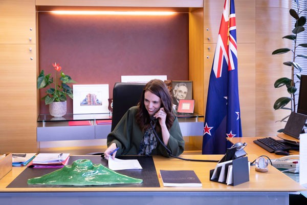 Jacinda Ardern's desk