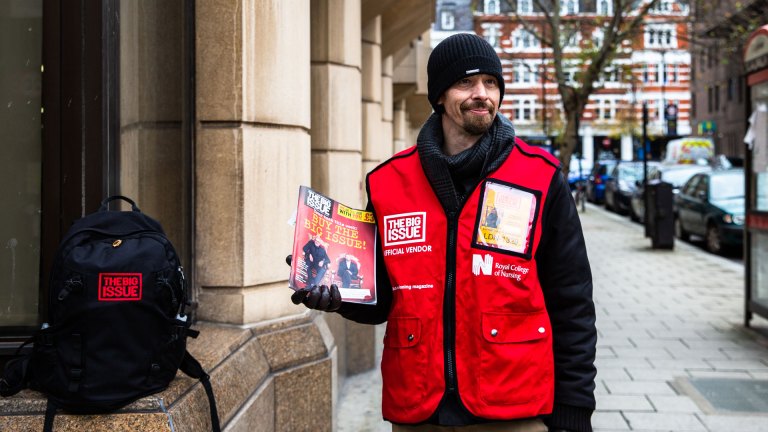 Big Issue vendor Martin McKenzie