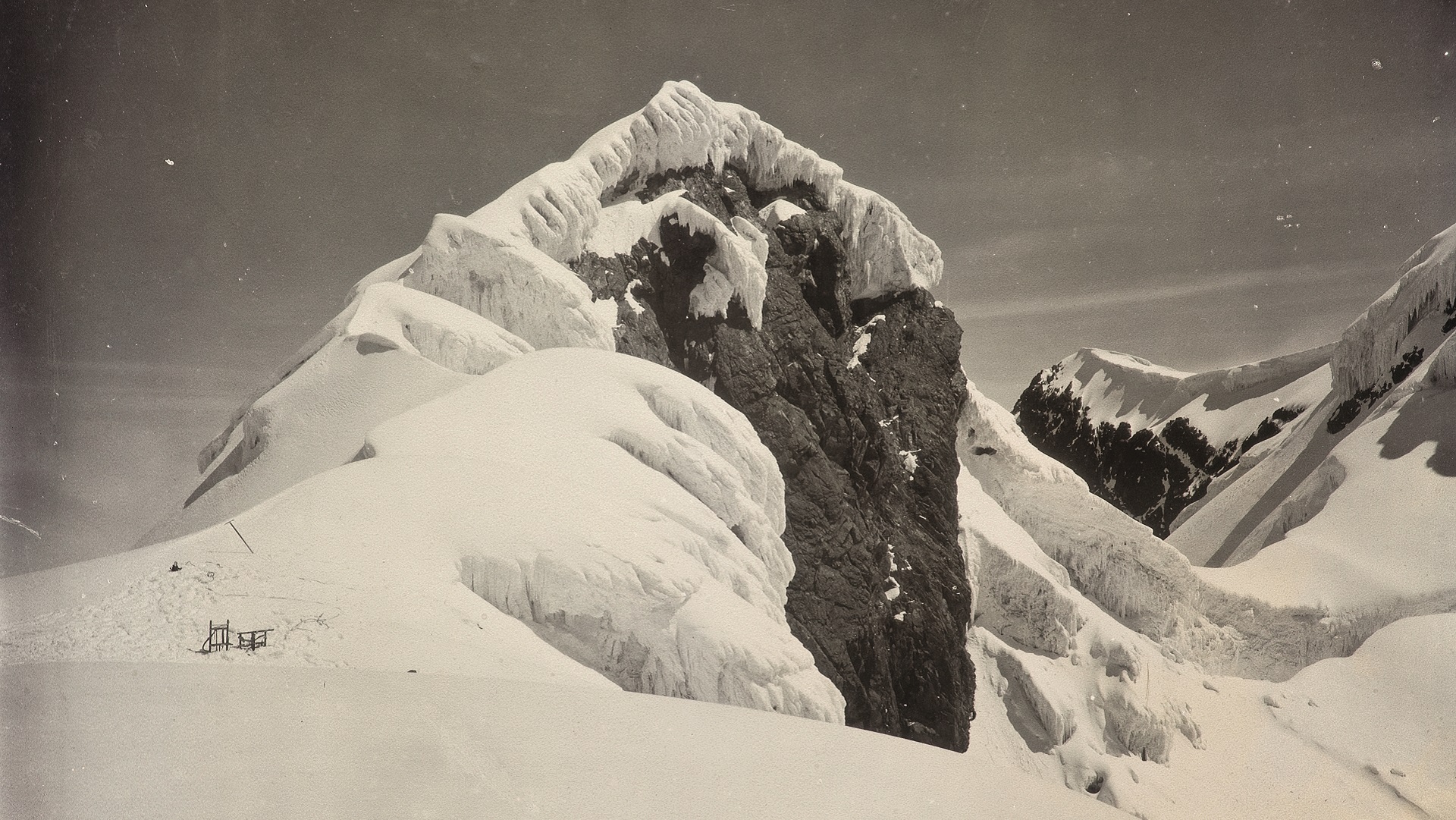 Snow on Alexandria Peak on Mount Stanley in 1906