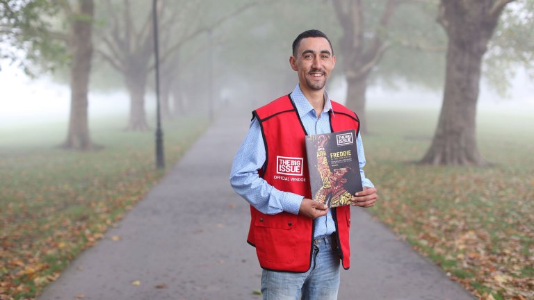 Big Issue vendor Lee Welham from Cambridge