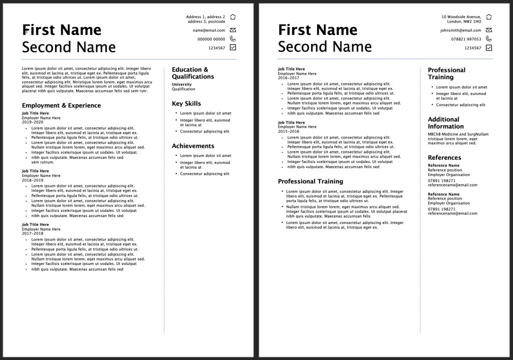 nurse CV template