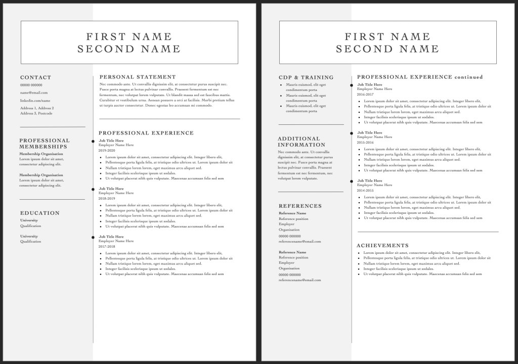 teacher cv template