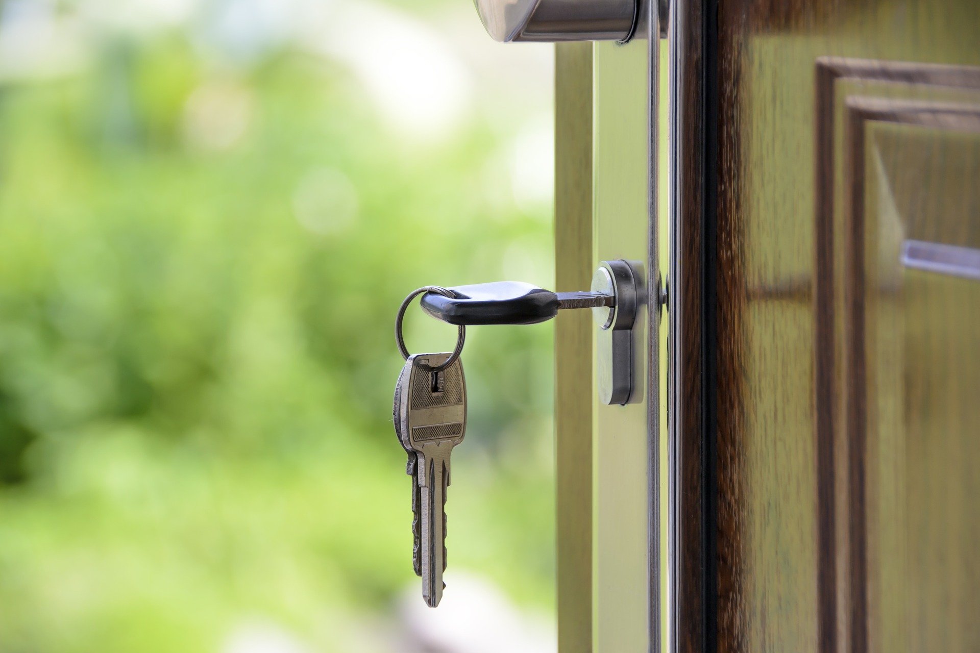 Somebody turns the key to a brand new shared ownership house.