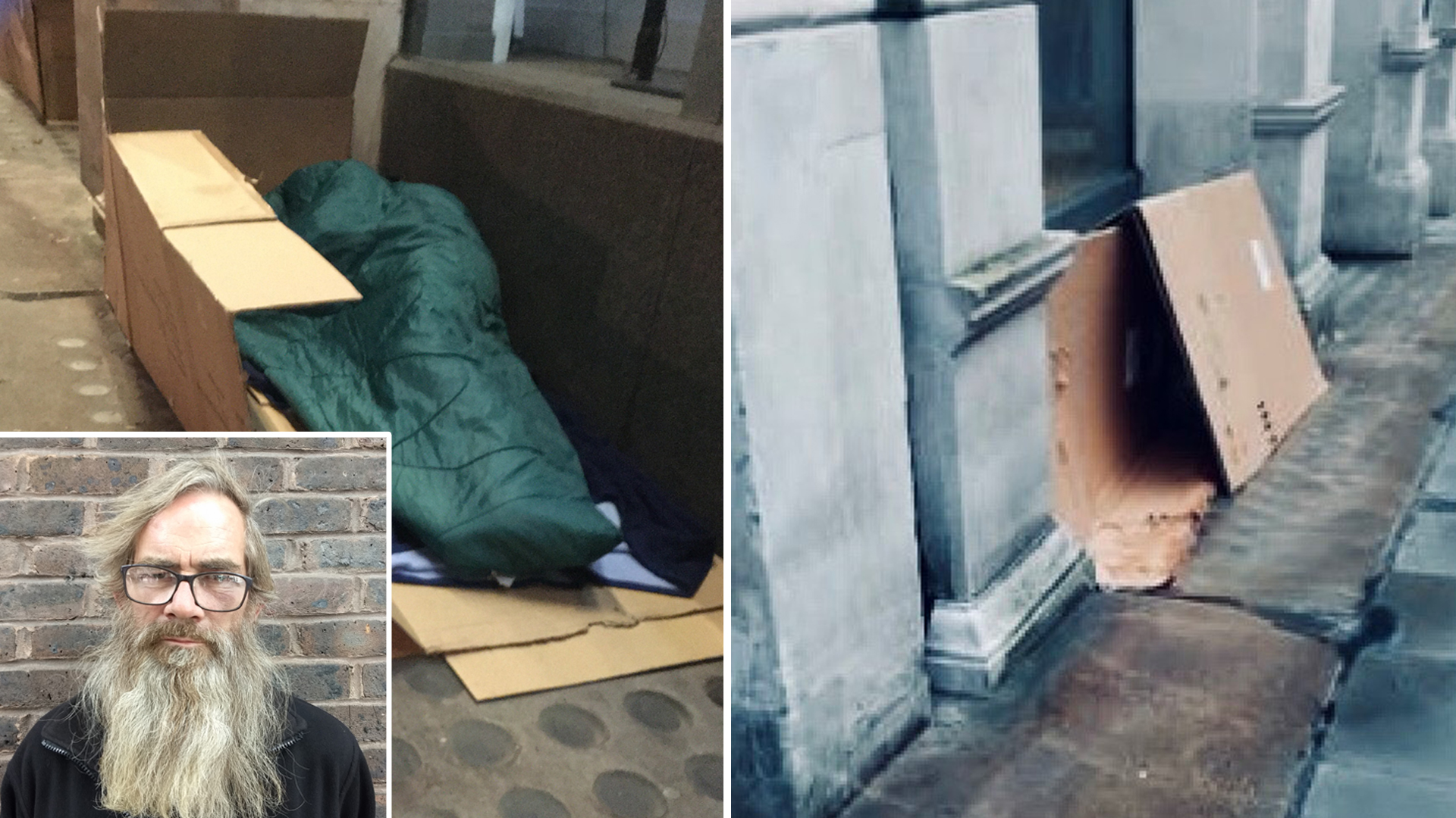 Martin Burns saw his rough sleeping spot hosed down