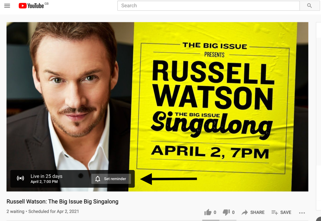 Russell Watson YouTube