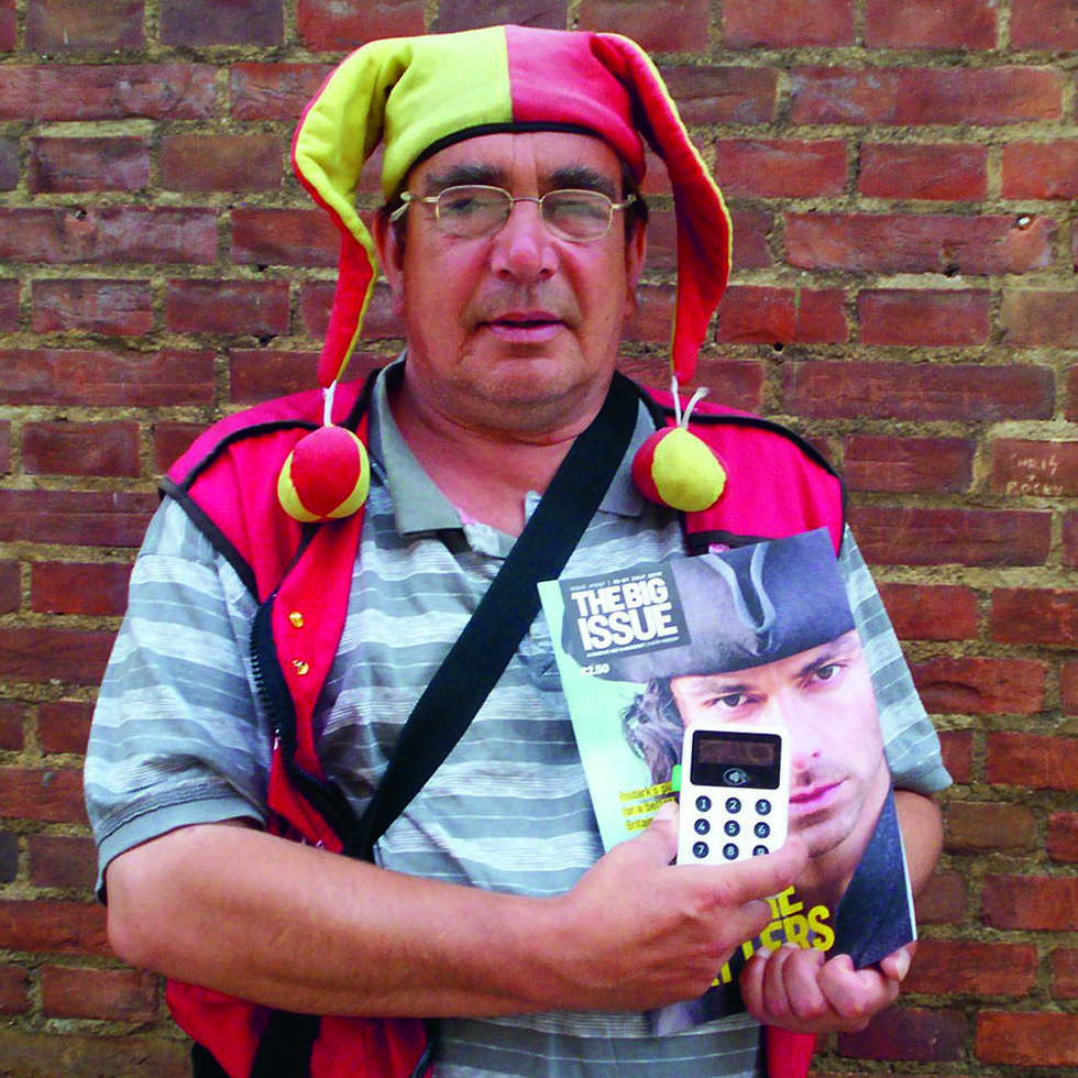 Norwich Big Issue vendor Simon Gravell