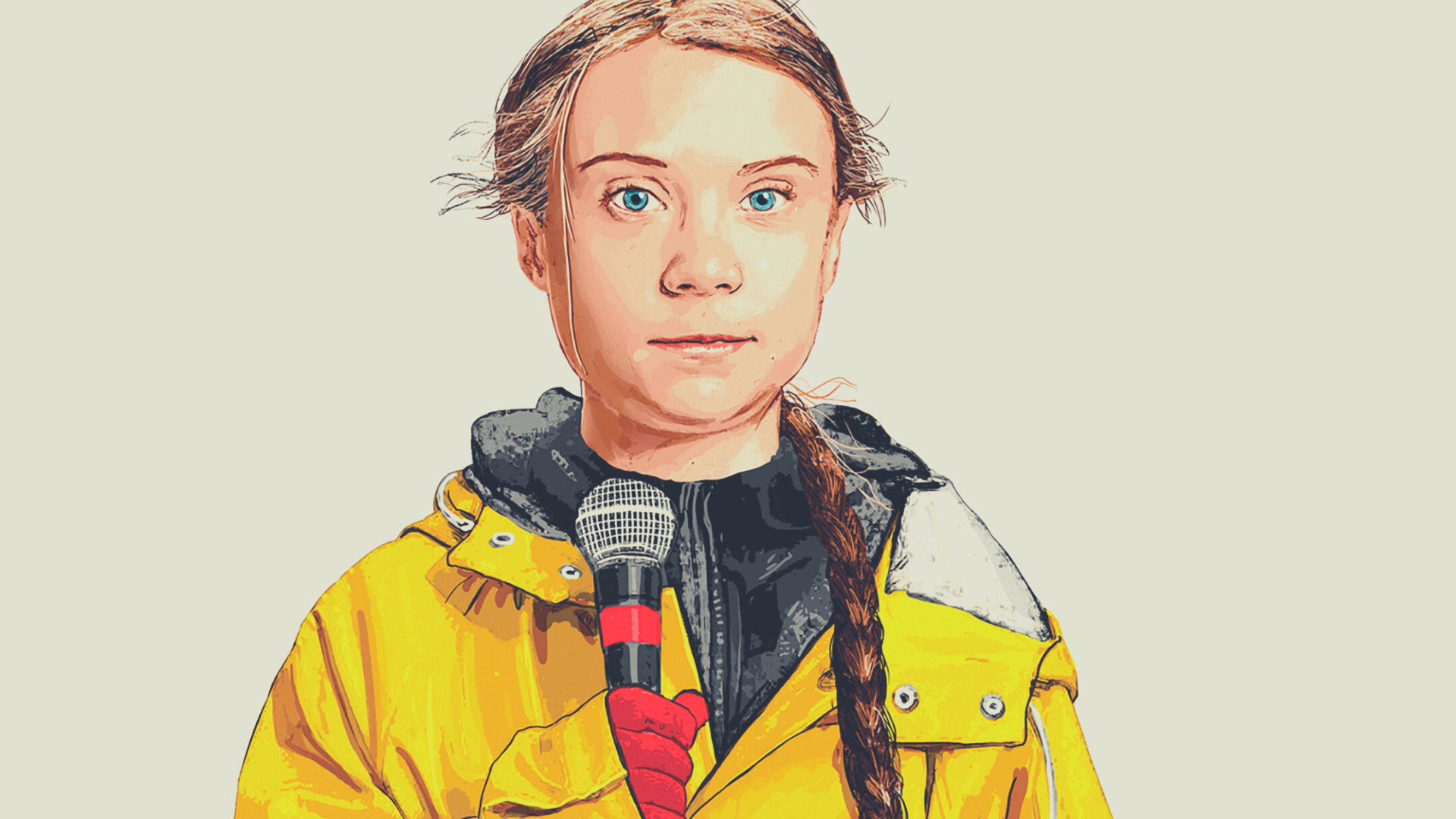 Greta Thunberg. Illustration: Matthew Brazier