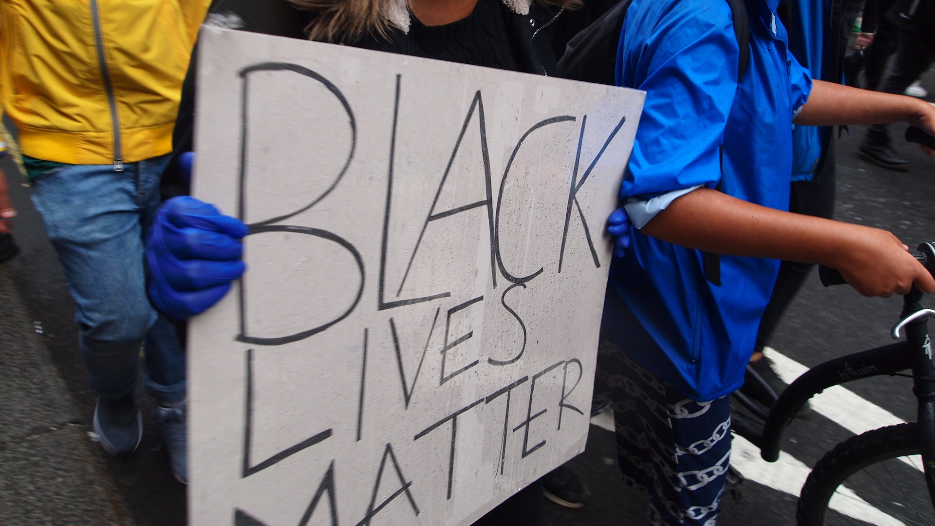 A Black Lives Matter demonstration in London, July 2020.