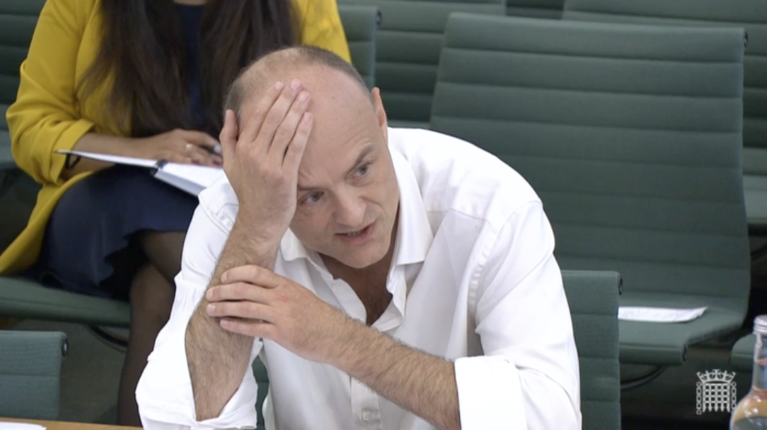 Dominic Cummings appears before the joint select committees leading a Covid inquiry