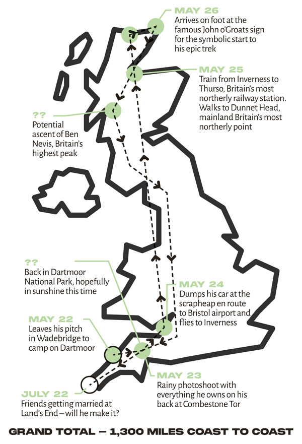 From John o’Groats to Land’s End, map