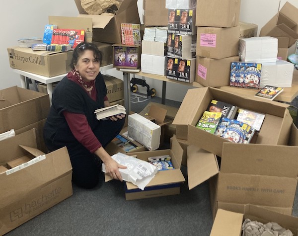 Independent Bookshop Week. Dee teamed up with a foodbank to get books to those in need.